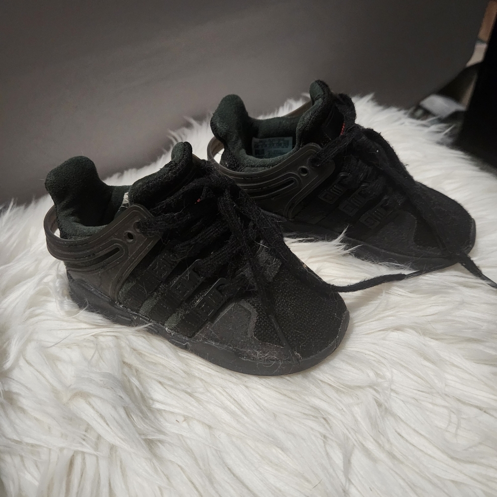 Adidas Black High-Top Sneakers with Suede Finish